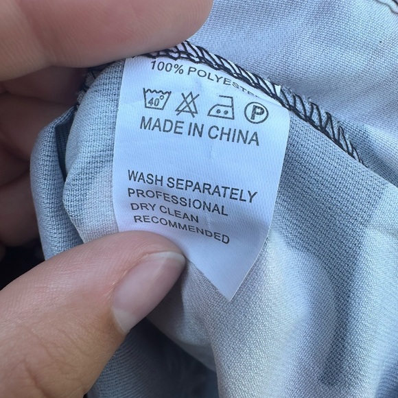 Pink and Blue Ruffled Tiered Cold Shoulder Midi Dress Size XL - Picture 3 of 7